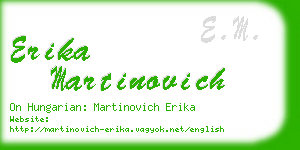 erika martinovich business card
